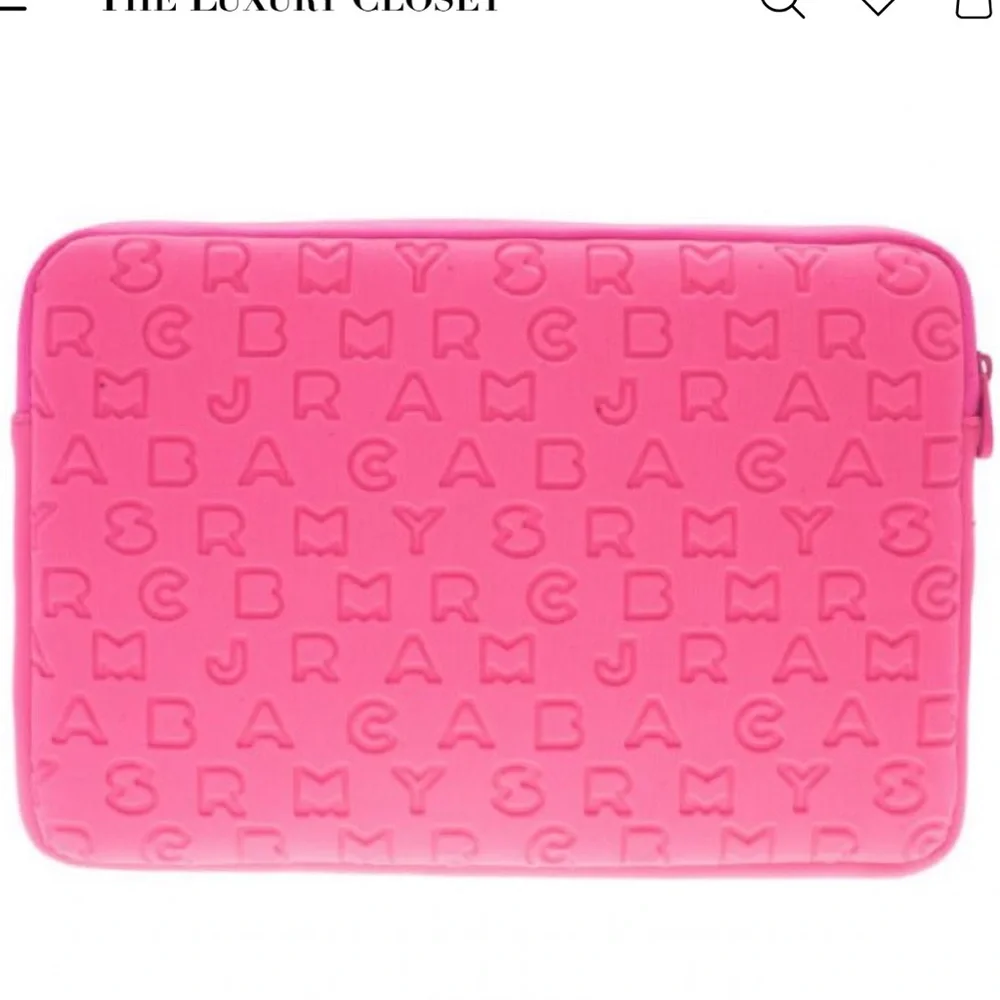 Marc by Marc Jacobs Pink Dreamy Logo Laptop Case